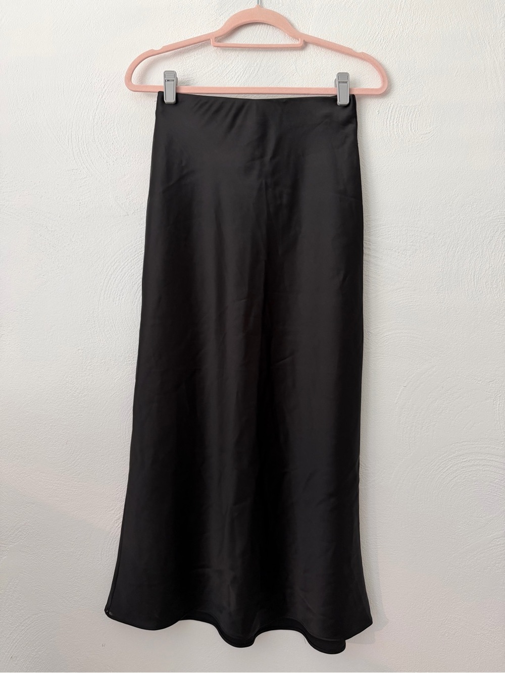 Zara Black Satin Wide-Leg Slip Skirt